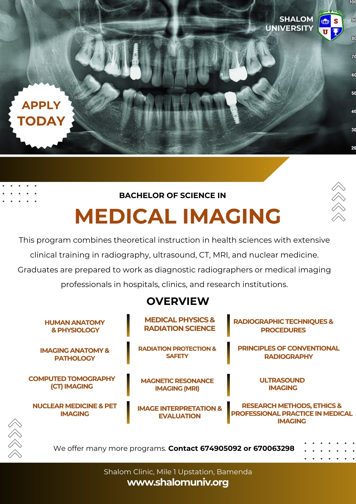 Bachelor of Science in Medical Imaging | Shalom University