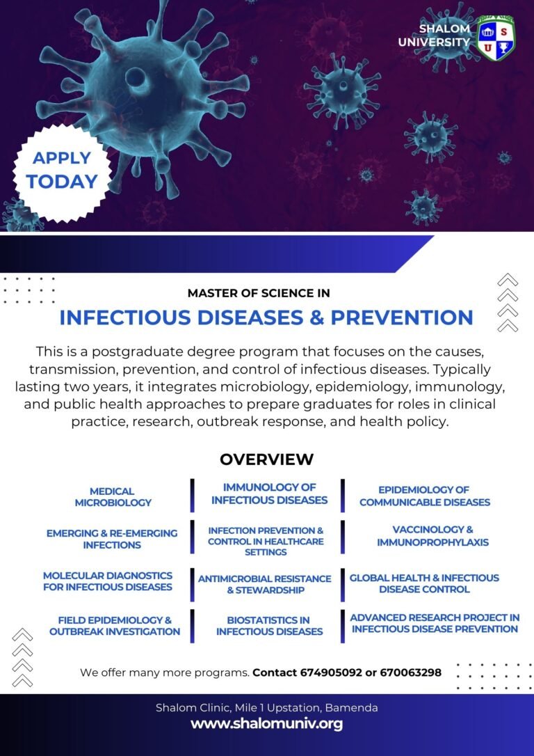 Master of Science (MSc) in Infectious Diseases and Prevention