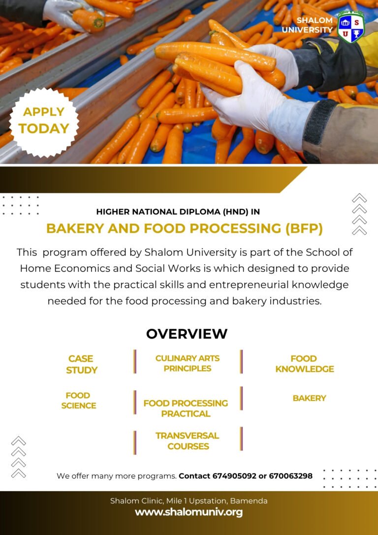 HND in Bakery and Food Processing